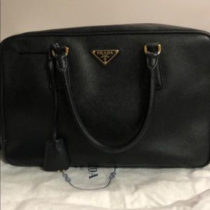 Prada saffiano bowler handbag